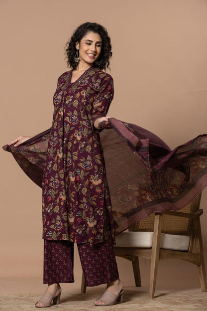 A line kurta suit set